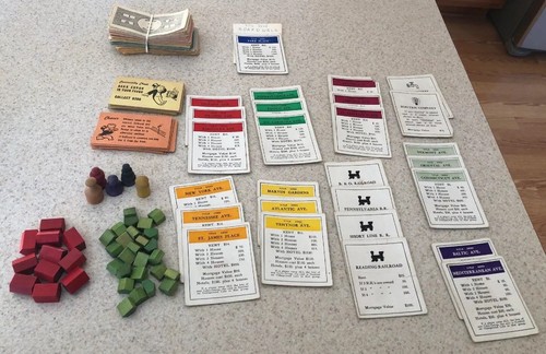 Monopoly parts wood tokens - wood,