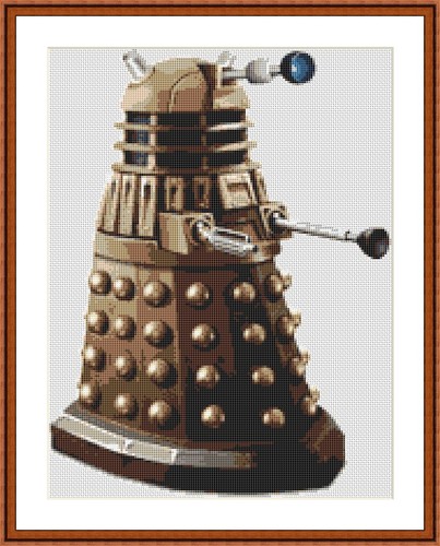 Who dalek cross stitch kit - who,