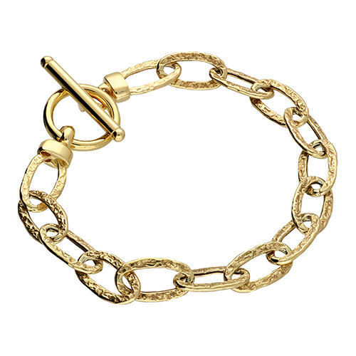 Yellow gold bracelet bar - bracelet, t