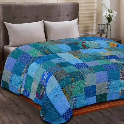 Indian silk sari patchwork - indian,