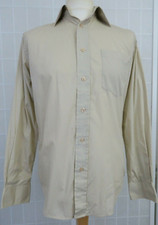 Ciro Citterio Mens Shirt Collar 15.5" Beige Cotton Blend 