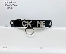 Bdsm neck black collar custom slave lead pull sissy sub swingers  bondage kit uk