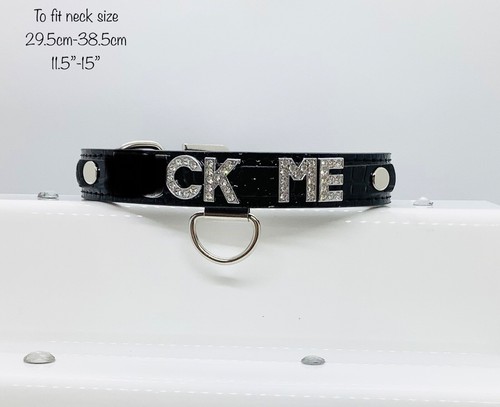 Bdsm black collar custom - bdsm,