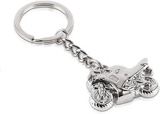 Silver Motorcycle Bike Scooter Keyring Metal Motorbike Key Chain Men Gift