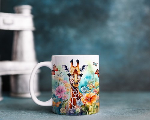 Watercolour giraffe - giraffe,