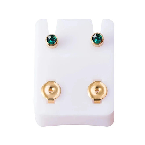 Gem earrings ear studs - gem, stud