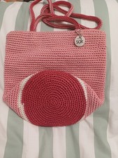 The Sak Women's Handmade Pink Crochet Shoulder Bag