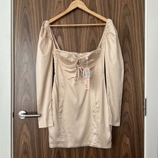 Oh Polly Champagne Beige Satin