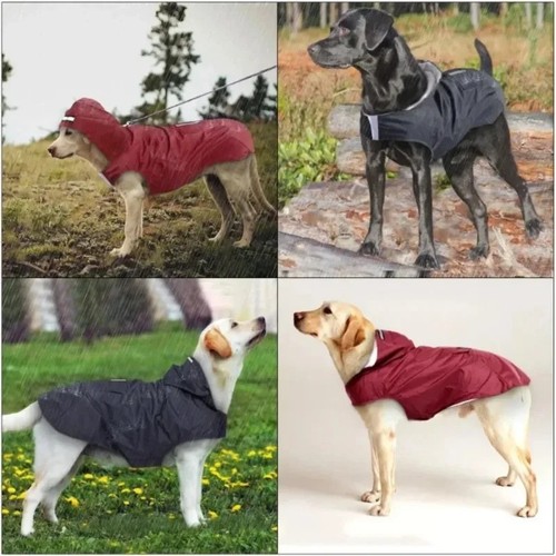 Waterproof dog raincoat hooded - raincoat,
