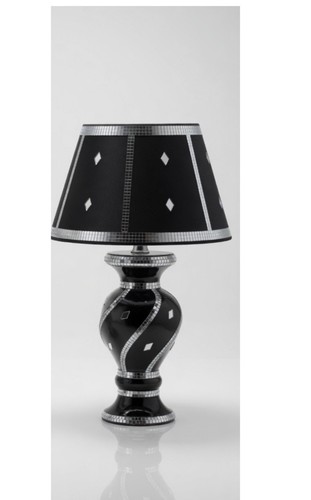 Modern black ceramic table - black,