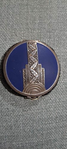 Vtg silver tone art - silver, deco