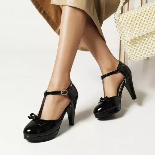 Women court bar shoes - women, t-bar