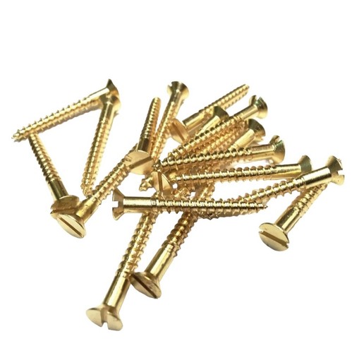 Brass slotted countersunk head - brass,