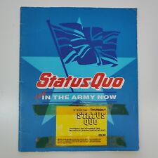 Status Quo You're In the Army Now tour programme 1986 & ticket stub Belfast