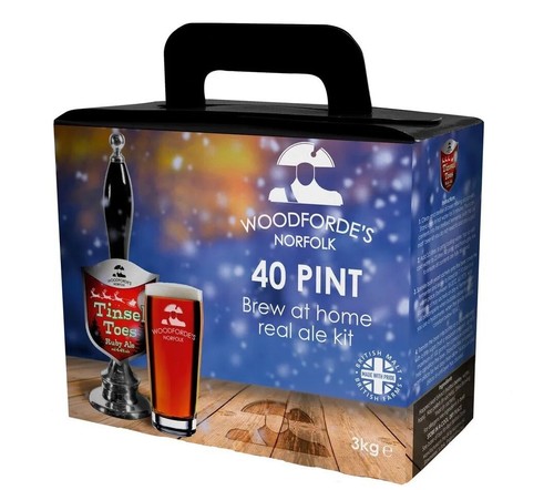 Woodfordes tinsel toes ruby - tinsel,