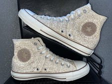 Converse Chuck Taylor All Stars High Top Trainers Beige Rose Gold Uk size 7 VGC 
