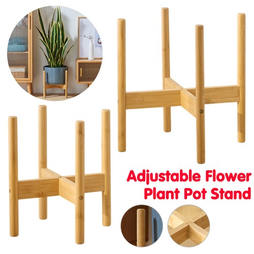 Adjustable bamboo plant stand - bamboo,