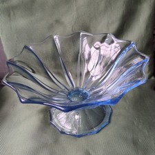  ART DECO BLUE GLASS FRUIT