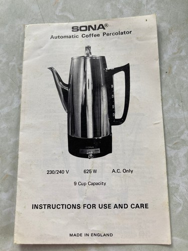 Vintage instruction booklet