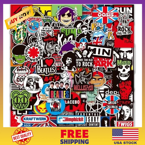 100pcs rock band stickers lot - band,