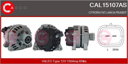 Cal15107as casco alternator - casco,