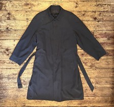 Rainman Of London Long Trench Coat Belted Insulated Men’s Size 42R/ XL Grey