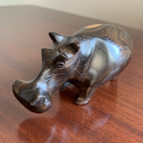 Hippopotamus hand carved - hippopotamus,