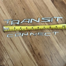 Chrome Silver Rear Tailgate Door Badges for Ford TRANSIT CONNECT Dechrome 2012-