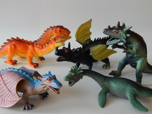Set dragons plastic toy - set,