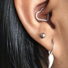 16G Heart Septum Clicker Daith