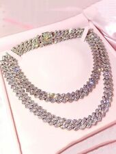 Mens Luxury Iced Out Diamond Thick Miami Cuban Link Chain Necklace Jewelry UK