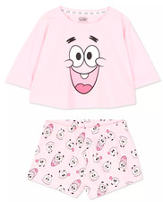 Ladies Pyjamas PATRICK STAR SPONGEBOB Women 10 to 24 Boxy T-Shirt Shorts Primark