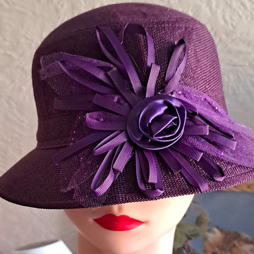 Womens purple cloche - womens,