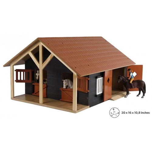 Wooden horse stable with - wooden,