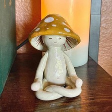 Yoga Mushroom Statue Resin