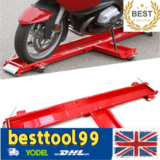 Motorcycle Dolly Mover Motorbike Stand Trolley Garage Mover Parking Trolley Red