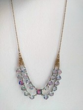 Art Deco Iris Glass Necklace Swag Czech Bohemia Vintage Antique 1920s 1930s