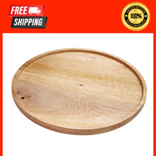 Round wooden serving platter - round,