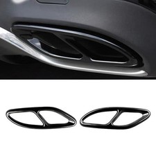 2pc black exhaust pipe - black, tip