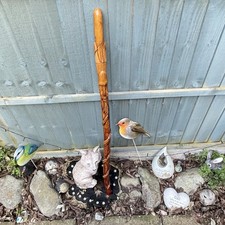 Vintage Hand Carved Hardwood