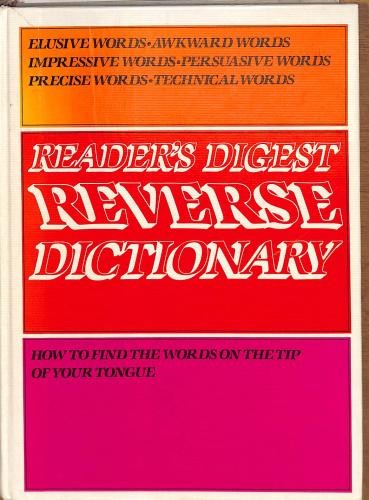 Reverse dictionary reader - dictionary, reader's
