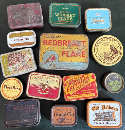 Vintage empty tobacco tins - vintage,
