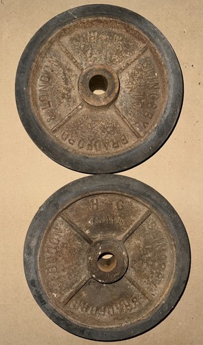Pair vintage iron hard - pair, &