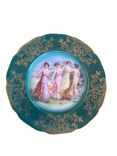 Vintage rgk czech green - green, gilded