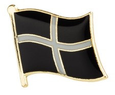 KERNOW : CORNWALL - ST PIRAN'S - Flag Lapel High Quality Enamel Badge