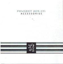 PEUGEOT 205 GTI & CTI ORIG. 1988 FACTORY APPROVED ACCESSORIES UK SALES BROCHURE