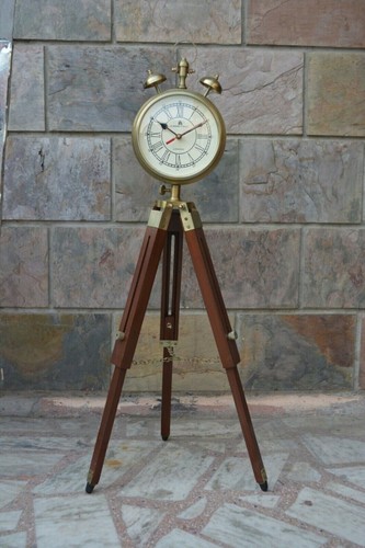 Wooden clock grandfather style - wooden,