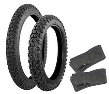 Front & Rear Tyres For YAMAHA DT125R 410-18 275-21 + Optional Inner Tube Bundle