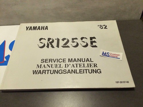 Yamaha sr125se workshop - yamaha,