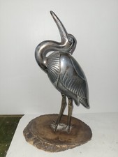 I Rochard Silvered Bronze Heron In Box A1